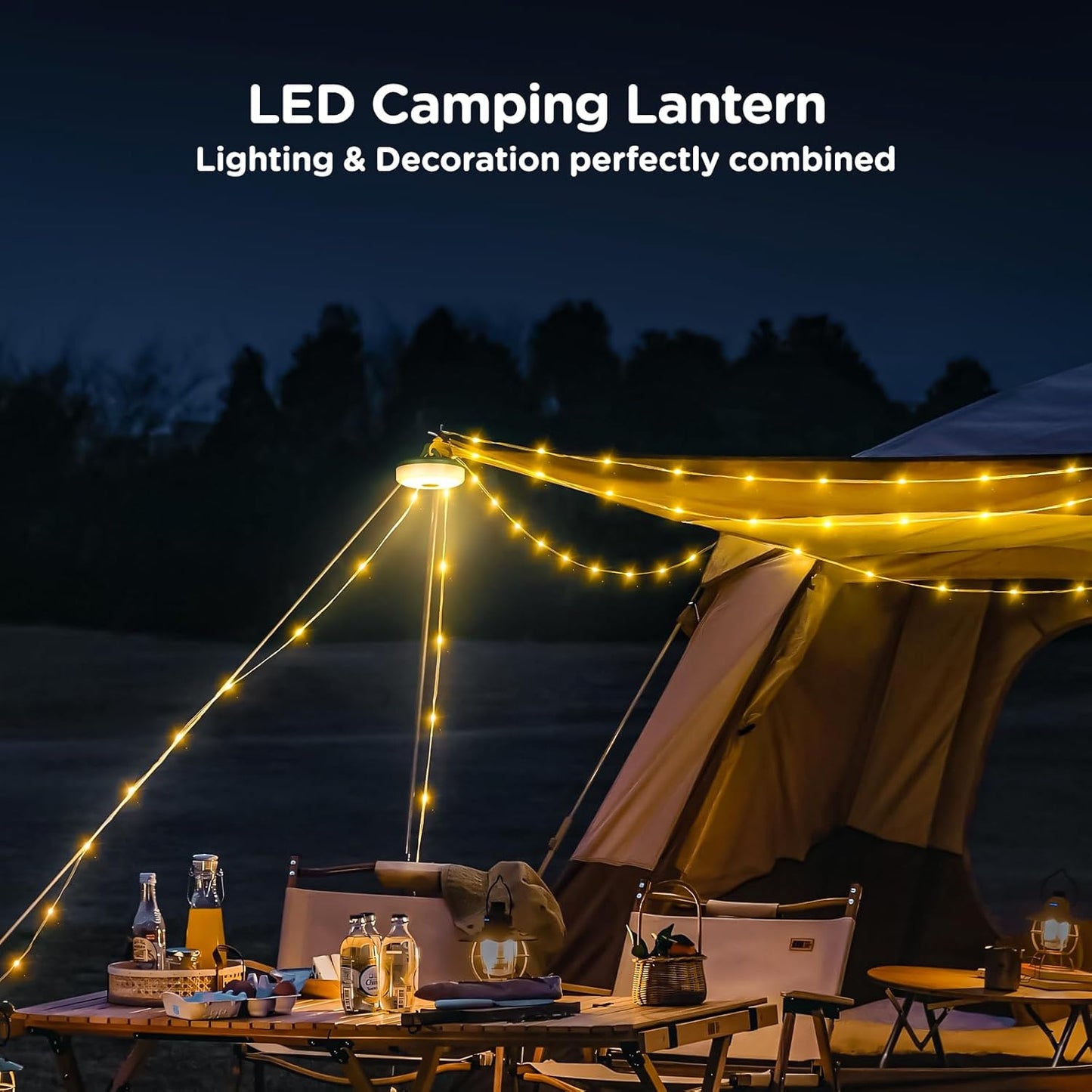 🔥4-in-1 Camping Ambient String Lights | Light Up Your Outdoor Party in 1 Click✨