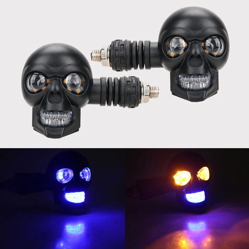 💀 Skull LED Turn Signal Lights | 2 sets (4 in total)
