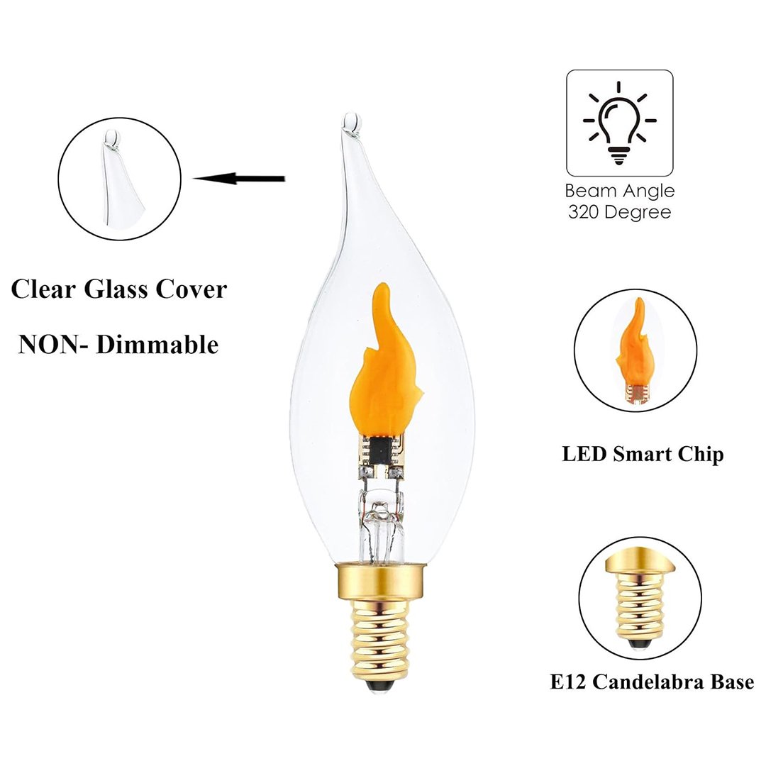 💡LED Flickering Flame Decoration Light Bulbs - 🎄Perfect Ambiance for Christmas