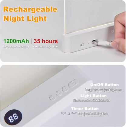 【2-in-1 Magic Night Light ✨】It’s Both a Bedside Ambience Lamp AND a Reading Must-Have!