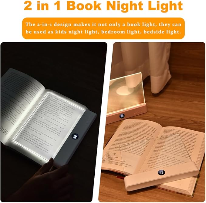【2-in-1 Magic Night Light ✨】It’s Both a Bedside Ambience Lamp AND a Reading Must-Have!