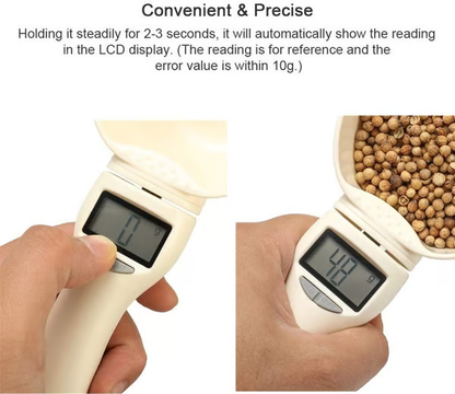 🔥Digital kitchen scale spoon, detachable, made of ABS material, with peeling function and unit conversion